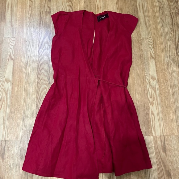 Reformation Rodin Red Linen Dress Size Small - Picture 4 of 10